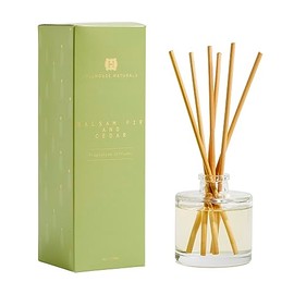 Hillhouse Naturals Diffuser Bottle Scented Reed Diffuser Set with 8 Sticks, Home Fragrance for Bedroom, Bathroom, Home Décor - 4oz (Balsam Fir & Cedar)