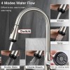 2 Handle High Arc Brushed Nickel Bathroom Sink Faucet 4