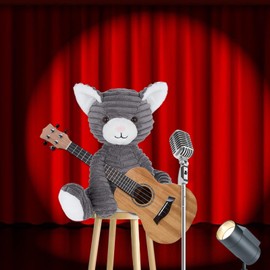 Apricot Lamb Toys Plush Corduroy Cat Kitten Stuffed Animal Soft Cuddly Perfect for Child 8.7 Inches