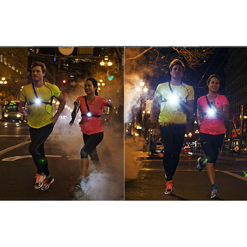 Chest Running Light USB Rechargeable Reflective LED Night Running Lamps