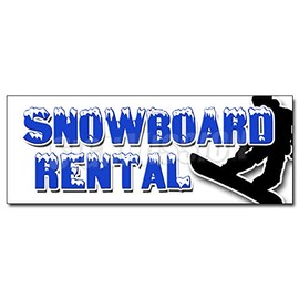 36" Snowboard Rental Decal Sticker skis Poles Boots Lessons Rent Snow Board
