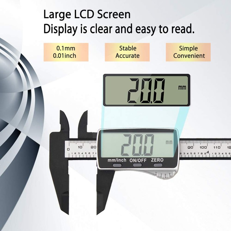Vodlbov Digital Vernier Caliper 0-150mm / 0-6’’ Electronic Digital Caliper