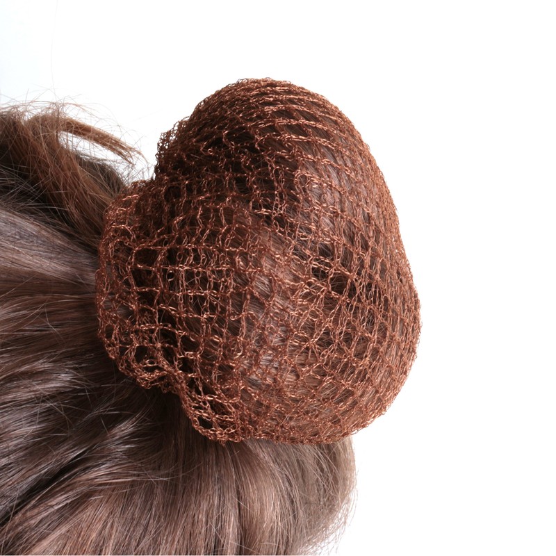 2x Dark Brown Slumber Hair Net - Elasticated Mesh Styling