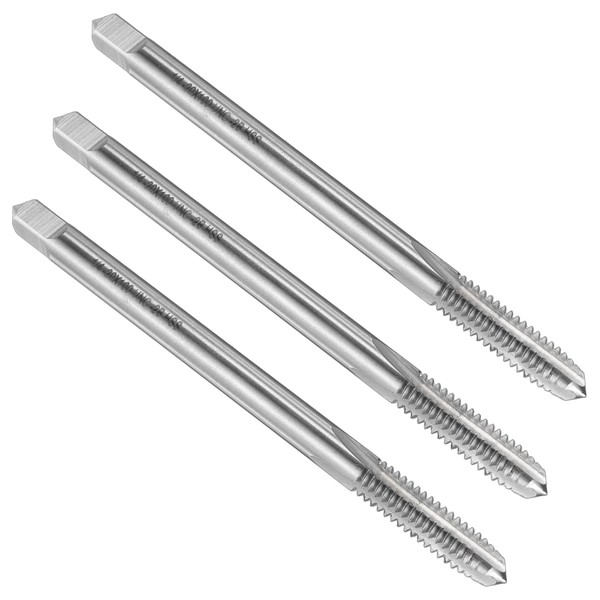 sourcing map 3pcs Straight Flute Screw Taps 1/4-20 UNC 2B