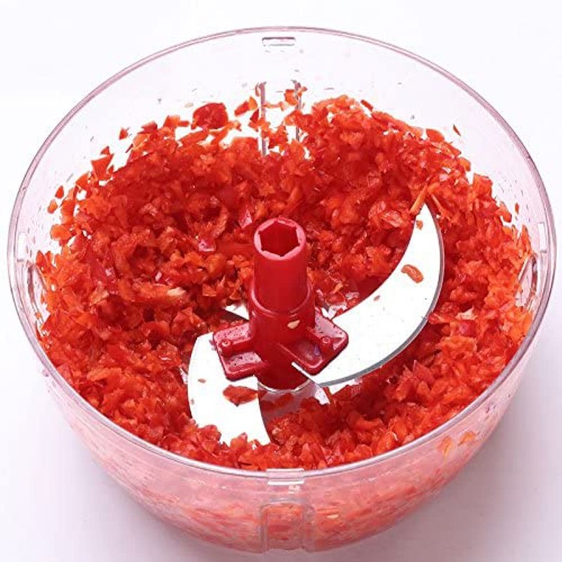 Multi-Functional Manual Food Processor,8 Cup Hand-powered Crank Chopper,Mincer Blender with