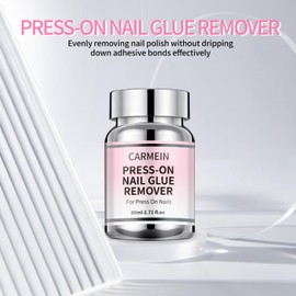 Press-On Nail Glue Remover, 80ml/2.71 fl.oz, Separate Bottles Design (Leak-Proof), 5-Second Quick Debond, Paraben-Free, No Spray Formula- Limited Effect on Gel Nails