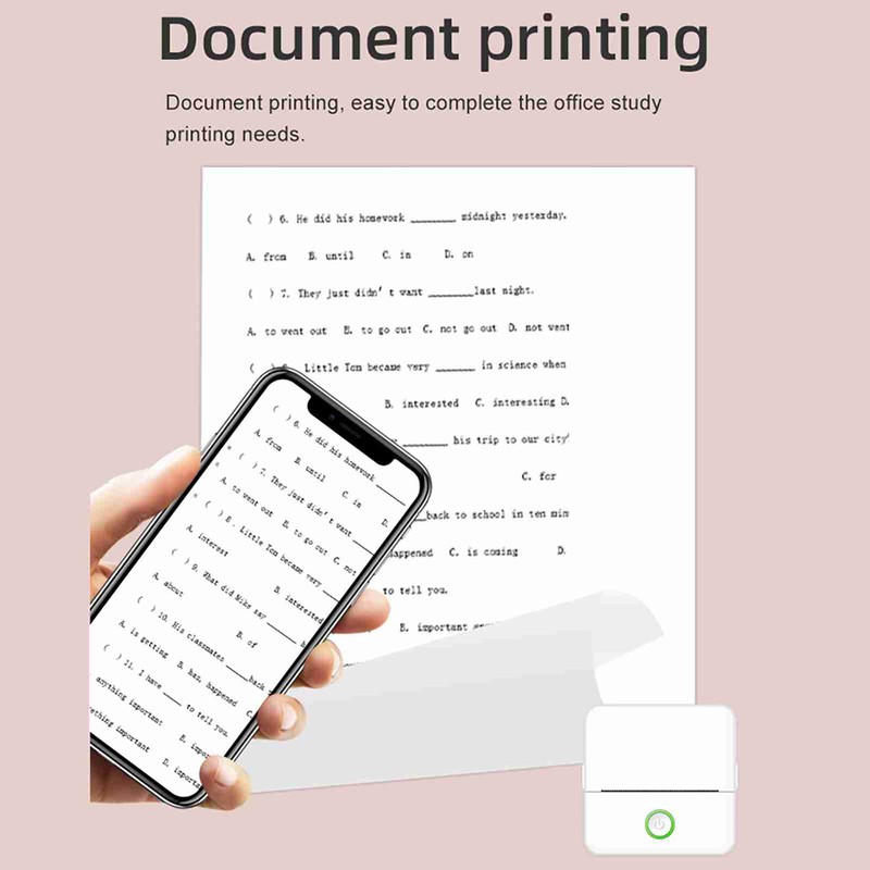 2Inches Mini Pocket Printer Portable Thermal Printer Machine Wireless BT