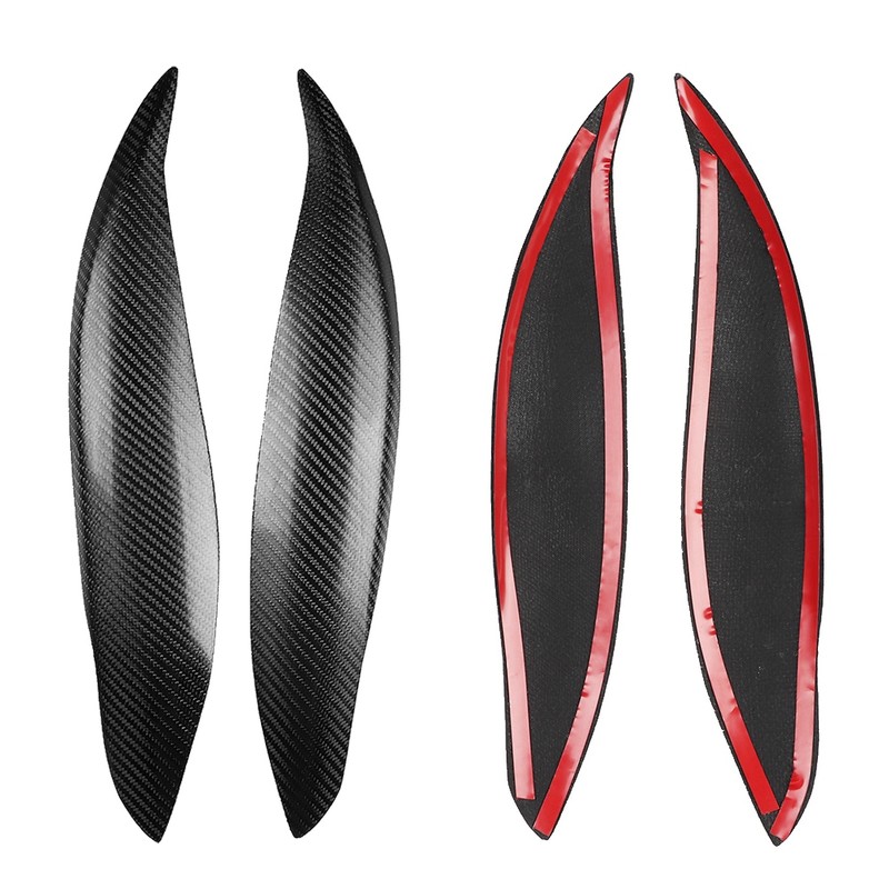 1 Pair Carbon Fiber Car Headlight Eyebrow Eyelid Fit for