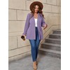 AusLook Women's Plus Size Lightweight Open Front Cardigan Lilac Purple