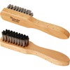 Columbus Men's Shoe Brush, Ultra Fine Stainless Steel Bristle, Soft