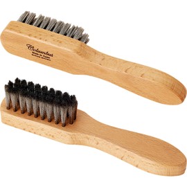 Columbus Men's Shoe Brush, Ultra Fine Stainless Steel Bristle, Soft Touch, Suede Brush, For Brushed Leather, Suede, Nubuck, Shearling, Colorless