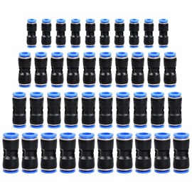 Pinsheng 40 Piece Pneumatic Connector Set, Straight Push in Quick Coupling Pneumatic Fittings for 4 mm/6 mm/8 mm/10 mm Air & Water Hose Connection