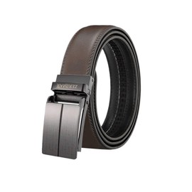 Zerimar, Herrengürtel aus echtem Rindsleder, Automatik- und verstellbare Ratschenschnalle, Breite 31mm, Hosenzubehör, Größe 120, Farbe: Braun