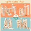 Wooden Marble Run for Kids Ages 4-8 – 80 Pieces