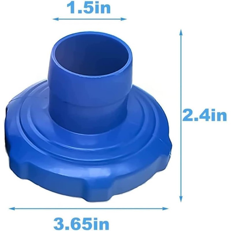 Blue Replacement Pool Adapter for Intex Deluxe Surface Skimmer Wall