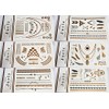 2 Packs of Assorted Gold Silver Metallic Temporary Tattoos Jewellery