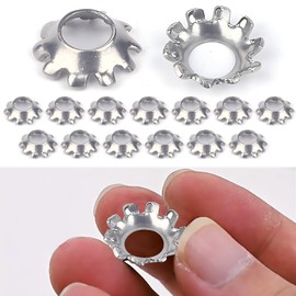 REYLNXR Cone Seriflock Washer, 304 Stainless Steel, Shedding Prevention, Electrostatic Screws, For Tire Valves with Teeth