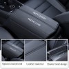 XITER 1PC Leather Center Console Armrest Cover with Side Pockets