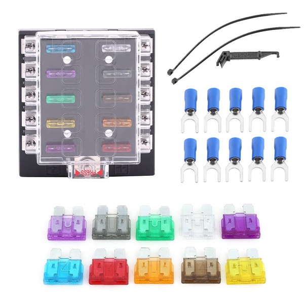 10 Way Blade Holder Box, DC 32V Automotive Circuit Standard