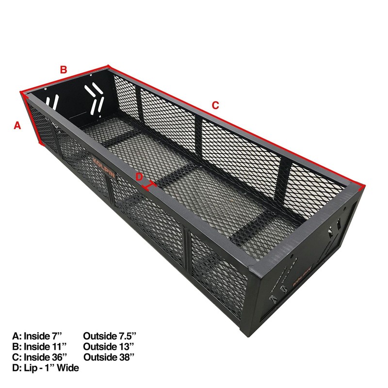 Kolpin 53360 ATV Front Rack Gear Basket, Black