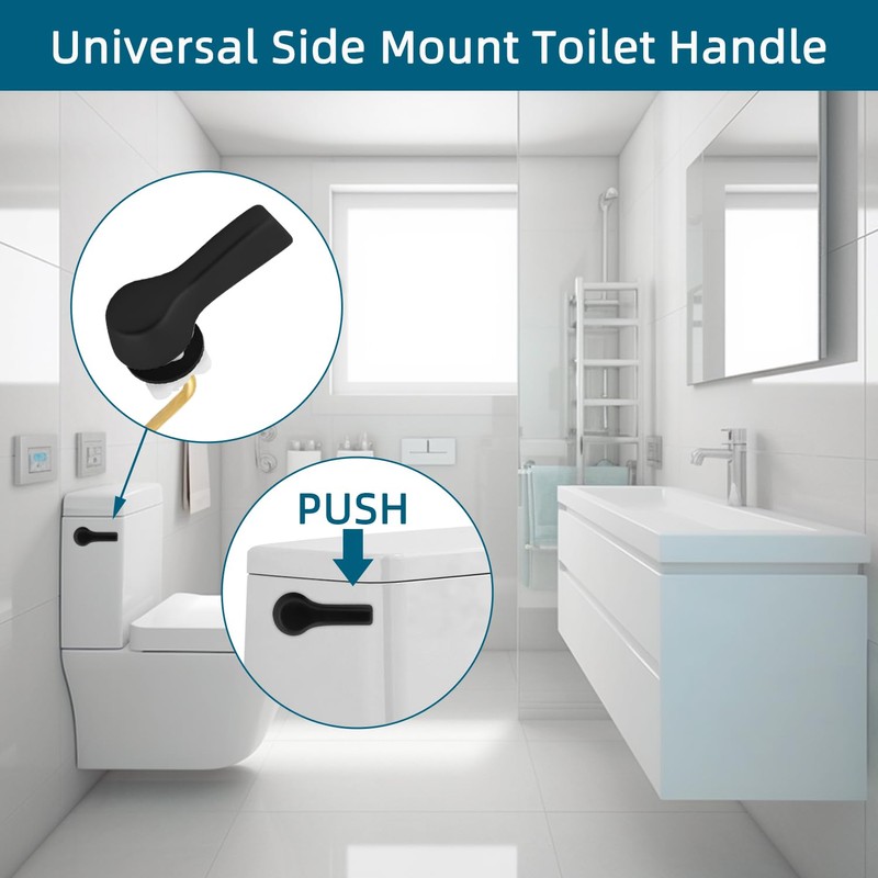 Hygie Rinse Toilet Handle, 2 Pack Universal, L Shaped, Lever
