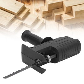 Electric Drill to Reciprocating Saw Adapter, Portable Drill Saw Attachment, Multifunction Reciprocating Saw Adapter with 3PCS Saw Blades for Wood, Metal and Plastic Cutting