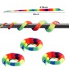 LE TOOTER 3 PCS Rainbow Fuzzy Worm Toys String Pets,Large