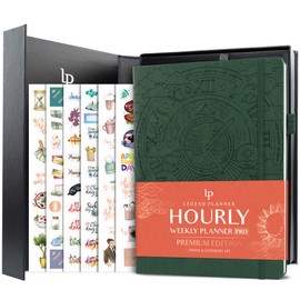 Legend Hourly Planner PRO Premium – Undated Schedule Planner with Time Slots – Weekly, Monthly & Daily Personal Organizer, A4 (Forest Green)