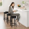 IDEALHOUSE 24'' Swivel Bar Stools with Footrest, Modern Counter Height