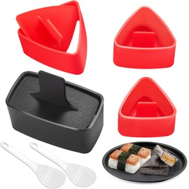 Onigiri Mold, Musubi Press, 4 Pack Triangle Onigiri Rice Ball Mold Musubi Maker, Sushi Making Kit for Beginners