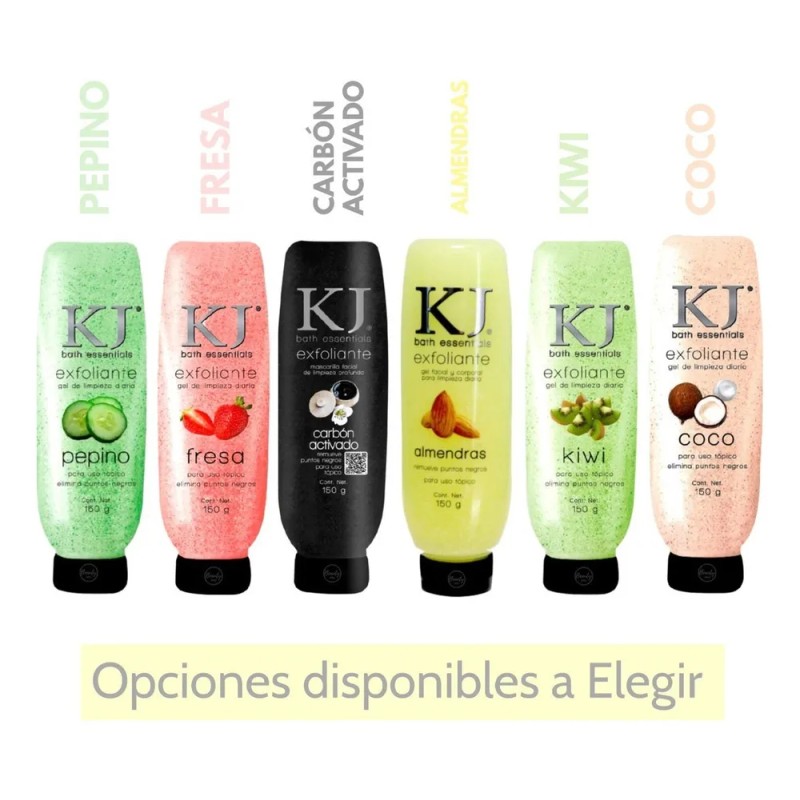 Exfoliante en Gel Facial y Corporal KJ con Extracto de