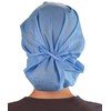 Sparkling EARTH Ceil Blue Color Banded Bouffant Working Ponytail Style