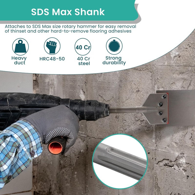 Anfrere 6 Inch SDS Plus Floor Scraper with Spare Bolts