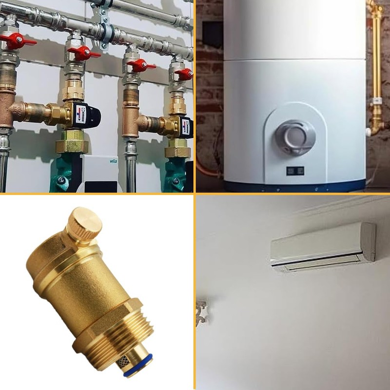 1Pcs Brass Automatic Bleed Valve, Air Vent Valve Brass Automatic