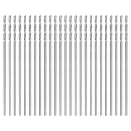 HARFINGTON 25pcs Micro Jobber Twist Drill Bits #78 0.4mm / 0.0157" High Speed Steel HSS Mini Drilling Bit Tool for Stainless Steel Aluminum Wood Plastic