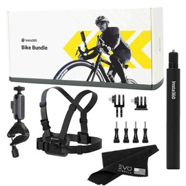 Insta360 Bike Bundle - Handlebar Mount and Chest Strap for 360 Cameras, Compatible with GoPro and Insta360 Cameras
