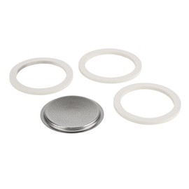 Bialetti Gasket for Espresso Maker 6 Cups 3 x Gaskets + Strainer