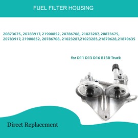 ZumuraAuto Fuel Filter Housing, Suitable for Truck MP7 MP8 MP10 D11 D12 D13 D16 Engine Replace 22035817 21023287 2102328 22035817