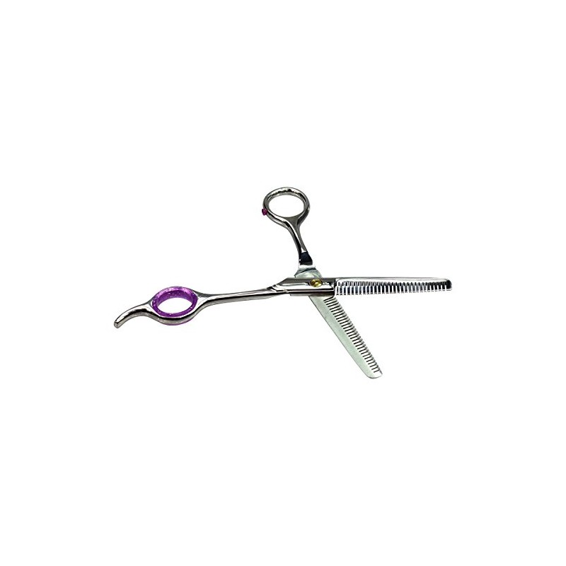 HTS 185T2 Double-Side Polished Chrome Stainless Steel Barber Thinning Shears