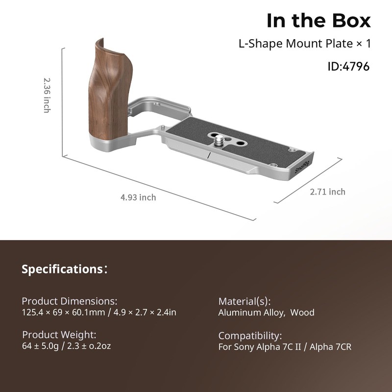 SMALLRIG A7C II / A7CR Handle L Shaped Handle for