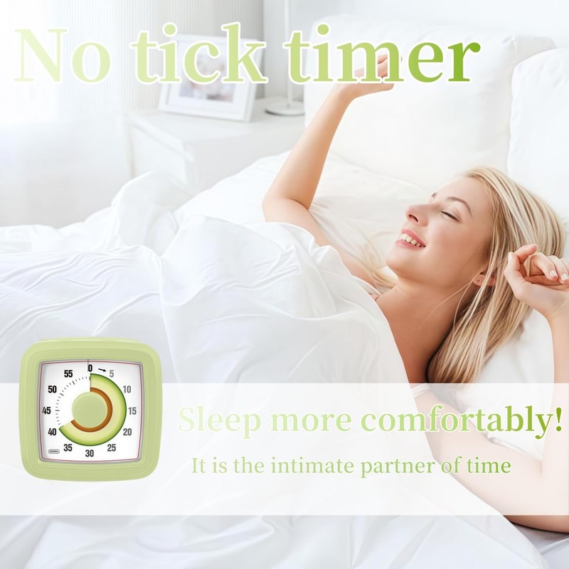 Kids Visual Timer for Kitchen,Classroom,Cooking,Learning,Bedroom,Office, 60-Minute Countdown Pomodoro Timer for