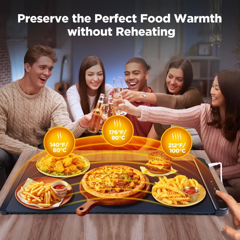 Food Warming Tray, Silicone Warming Pads for Food, Heating Pad