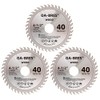 3Pack 4-1/2-Inch 40T TCT Circular Saw Blade with 7/8-Inch Arbor,