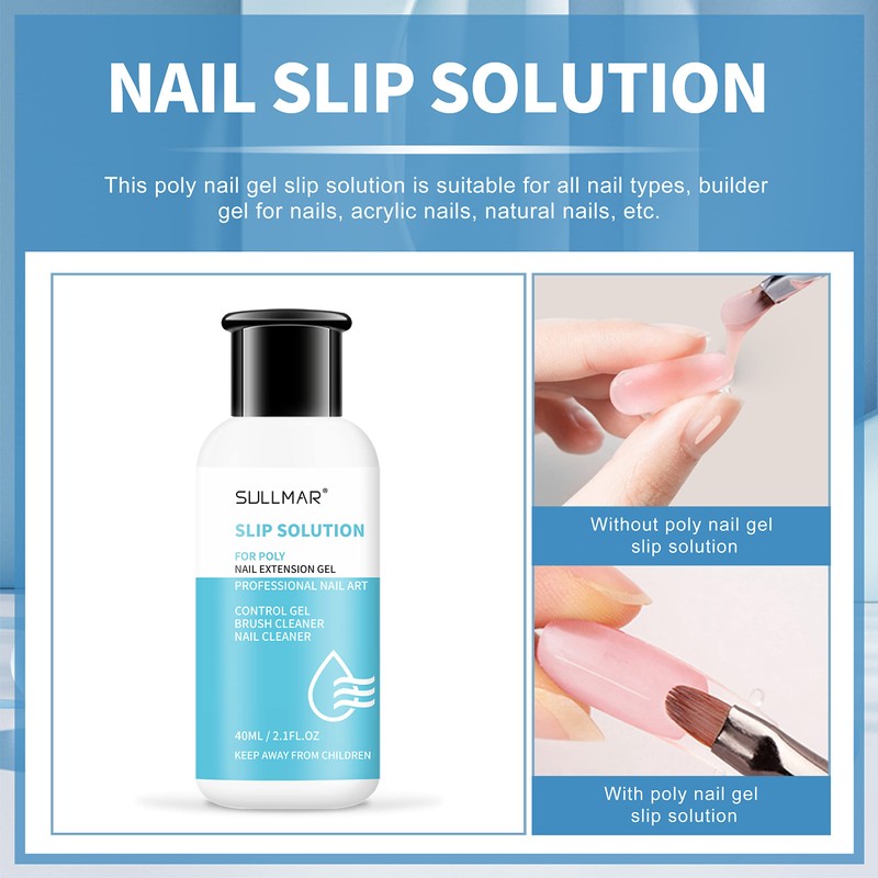 SULLMAR Slip Solution Liquid Poly Nail Gel Slip Solution for