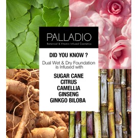 Palladio Dual Wet and Dry Foundation Refill Pan with Sponge, Squalane Infused, Apply Wet for Maximum Coverage or Dry for Light Finishing and Touchup, Minimize Fine Lines, All day Wear (NEROLI BRONZE)