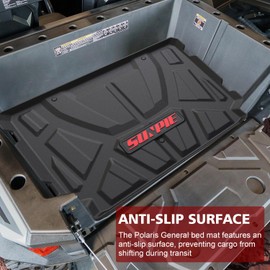 SUNPIE Bed Liner Compatible with Polaris General 1000/4 1000/XP 1000/XP 4 1000(2016-2025) 2/4 Seat, Rear Cargo Mat w/TPE All Weather Protector Cargo Tray
