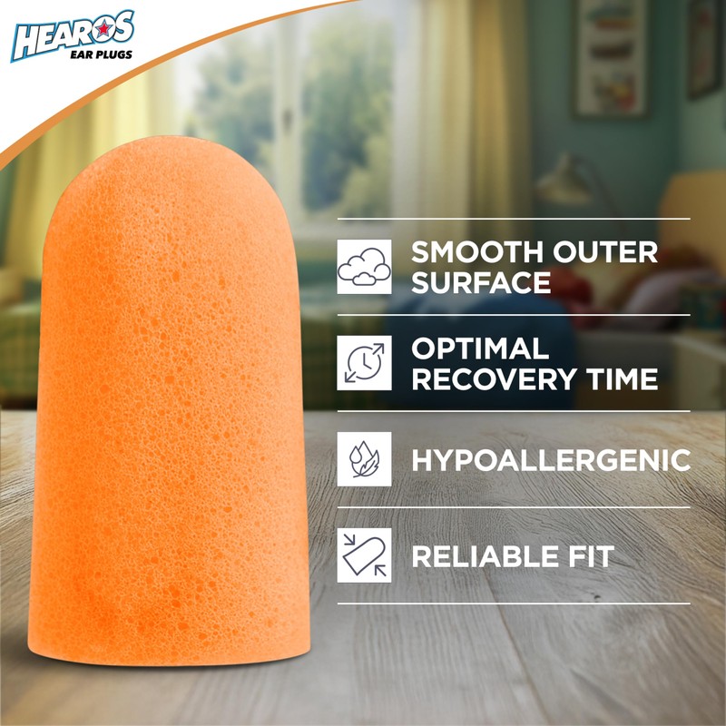 Hearos Nanos Extra Small Ear Plugs, NRR 28, 12 Pair,