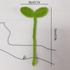 Green Cute Knitted Crochet Leaf Sprout, Handmade Crochet Plant Bookmark,