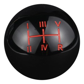 Temzzer Ball Gear Shifter Knob Resin 5 Speed Car Shift Lever Knob Weighted for Most Manual Automatic Vehicles M10x1.5 M10x1.25 M8x1.25 (Black, White)