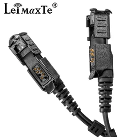 LEIMAXTE XPR 3500e 3300e Earpiece for Motorola Radio XPR3500 XPR3000 XPR3300 with Mic PTT XPR 3300 3500 3300e 3500e Walkie Talkie Headset Security Acoustic Tube Surveillance Headphone (2 PCS)